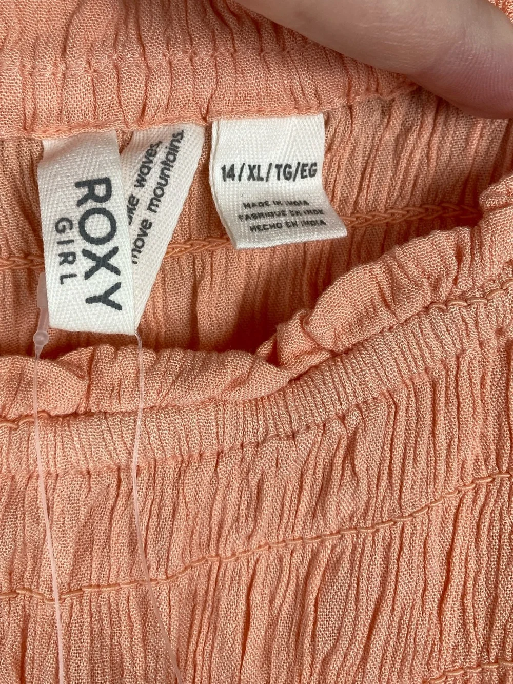 Roxy Girls Peach Look at Me Now Dress XL